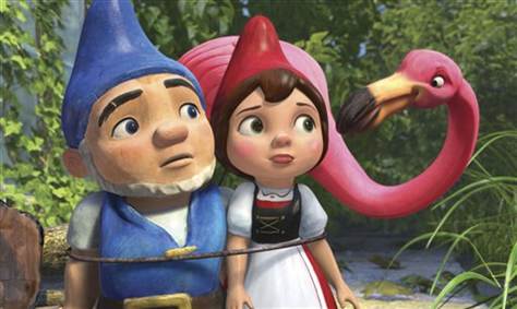 Gnomeo and Juliet and Flamingos